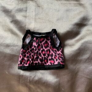 webkinz ganz pink leopard tank top